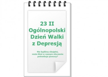 Ogólnopolski Dzień Walki z Depresją.