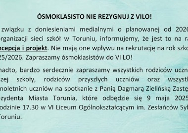 Rekrutacja do klas pierwszych 2025